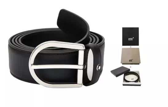 Ремень с гравировкой логотипа MONTBLANC