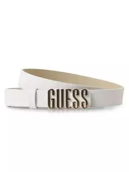 Ремень с кожаным наполнением Guess, белый