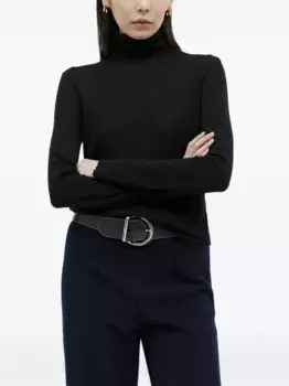 Ремень с круглой пряжкой CHLO, черный