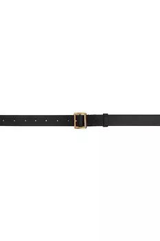 Ремень с квадратной пряжкой Auralee, черный