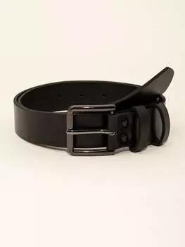 Ремень с квадратной пряжкой, черный