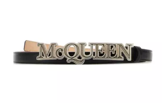 Ремень с логотипом Alexander McQueen, черный