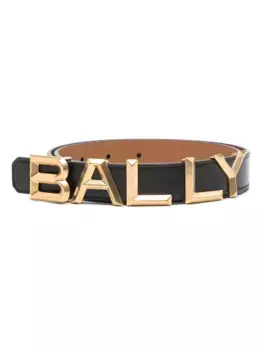 Ремень с логотипом Bally, черный