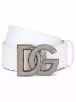 Ремень с логотипом DG DOLCE & GABBANA, белый