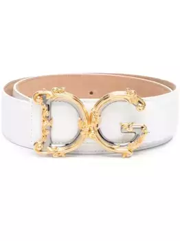 Ремень с логотипом DG DOLCE & GABBANA, белый