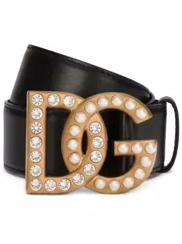 Ремень с логотипом DG DOLCE & GABBANA, черный