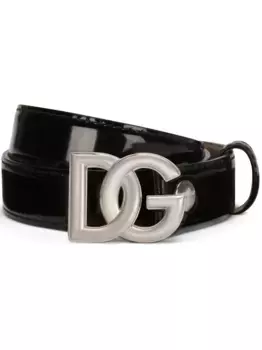 Ремень с логотипом DG DOLCE & GABBANA, черный
