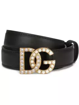 Ремень с логотипом DG DOLCE & GABBANA, черный