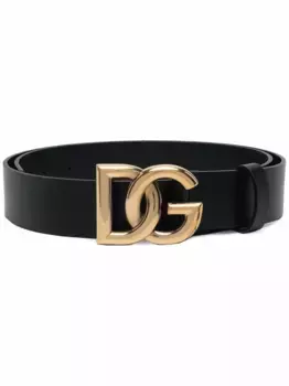Ремень с логотипом DG DOLCE & GABBANA, черный