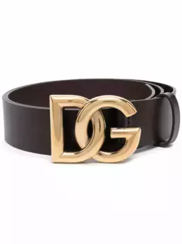 Ремень с логотипом DG DOLCE & GABBANA, коричневый