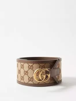 Ремень с логотипом gg supreme Gucci, коричневый