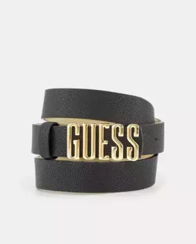 Ремень с логотипом Guess, черный