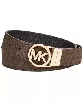 Ремень с логотипом и пряжкой-логотипом Michael Kors, коричневый