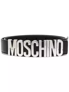 Ремень с логотипом Moschino, черный