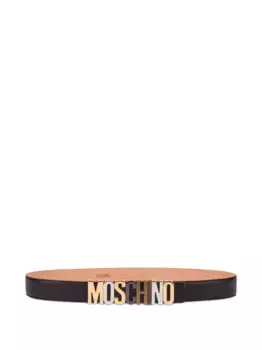 Ремень с логотипом Moschino, коричневый