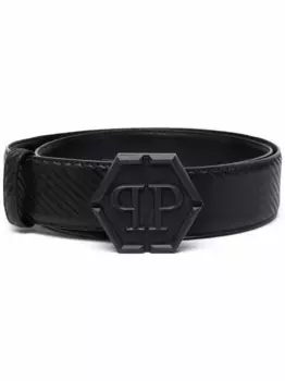 Ремень с логотипом Philipp Plein, черный