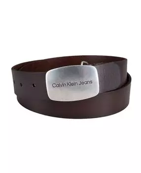 Ремень с металлической пряжкой Calvin Klein, коричневый