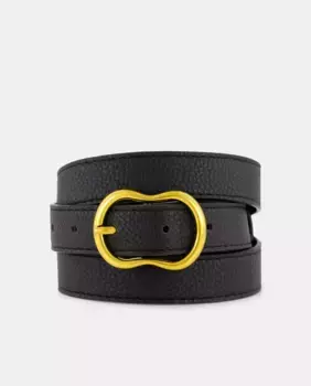 Ремень с металлической пряжкой Tintoretto, черный