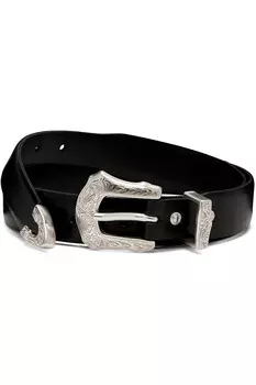 Ремень с металлической пряжкой Toga Pulla, черный