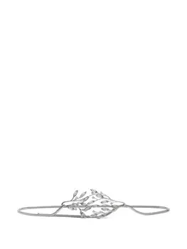 Ремень с мотивом листьев от Lanvin, серебристый