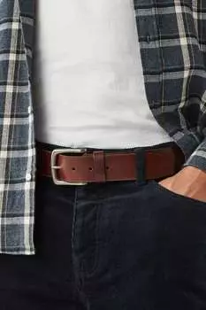 Ремень с мятой текстурой Next, коричневый