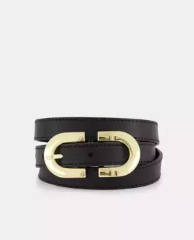 Ремень с овальной пряжкой Latouche, черный