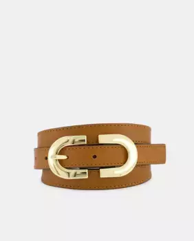 Ремень с овальной пряжкой Latouche, коричневый