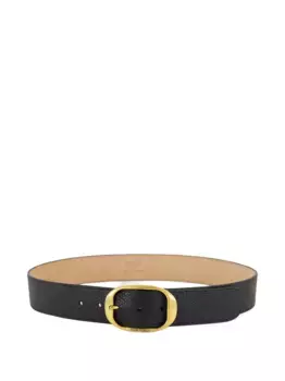 Ремень с овальной пряжкой TOM FORD, черный