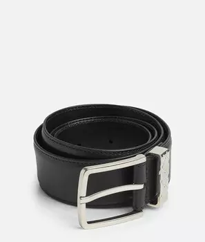 Ремень с петлями Intreccio Bottega Veneta, черный