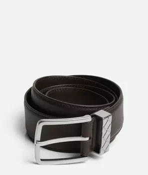 Ремень с петлями Intreccio Bottega Veneta, карамельный