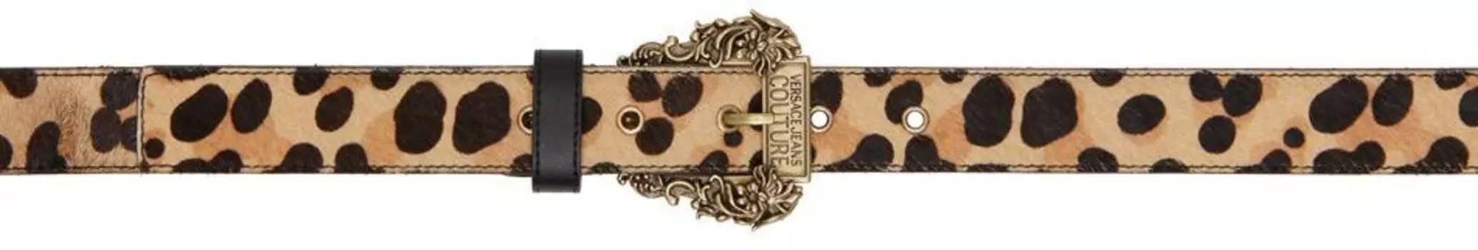 Ремень с принтом Tan & Black Couture1 Versace Jeans Couture