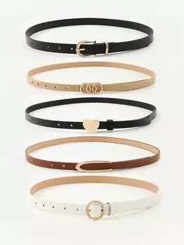 Ремень с пряжкой, 5 штук