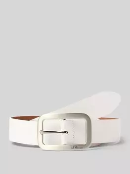 Ремень с пряжкой-биркой s.Oliver RED LABEL, белый