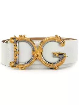 Ремень с пряжкой DG DOLCE & GABBANA, белый