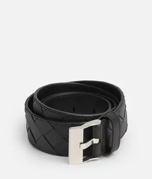 Ремень с пряжкой для часов Bottega Veneta, черный