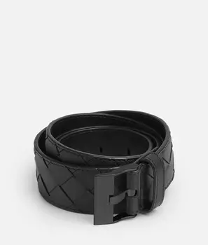 Ремень с пряжкой для часов Bottega Veneta, черный