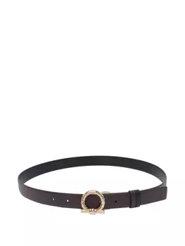 Ремень с пряжкой Ганчини Ferragamo, коричневый