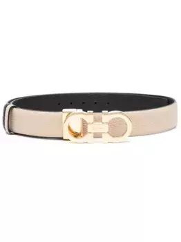 Ремень с пряжкой Gancini Ferragamo, нейтральный