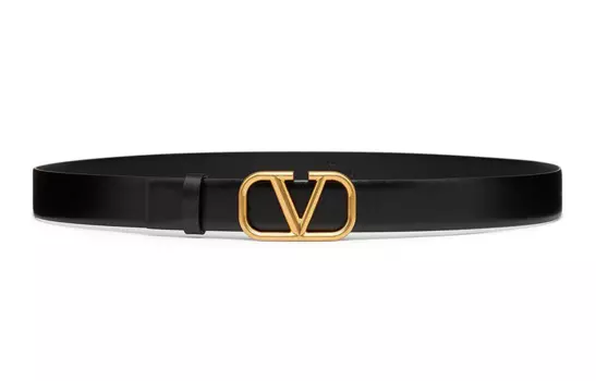 Ремень с пряжкой Garavani Vlogo Signature Valentino, черный