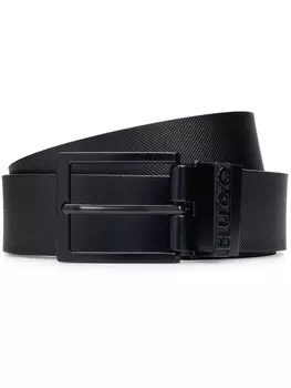 Ремень с пряжкой HUGO, черный