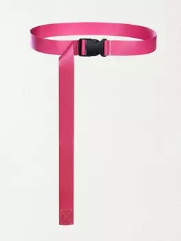 Ремень с пряжкой и лентой, розовый
