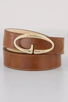 Ремень с пряжкой и логотипом Guess, коричневый