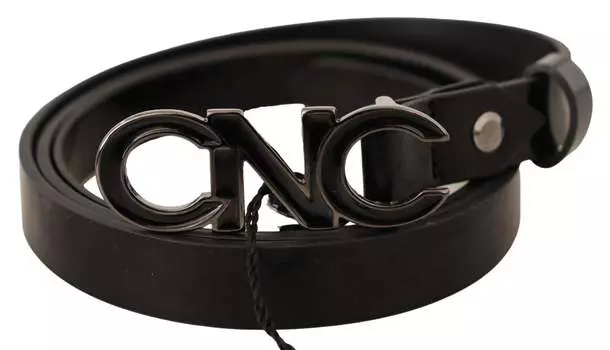 Ремень с пряжкой из натуральной кожи с надписью «Legop» для женщин Costume National, черный