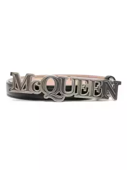 Ремень с пряжкой-логотипом Alexander McQueen, черный