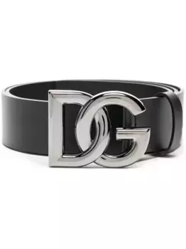 Ремень с пряжкой-логотипом DOLCE & GABBANA, черный