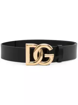 Ремень с пряжкой-логотипом DOLCE & GABBANA, черный