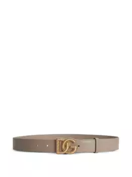 Ремень с пряжкой-логотипом DOLCE & GABBANA, нейтральный