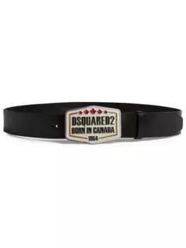 Ремень с пряжкой-логотипом DSQUARED2, черный