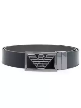 Ремень с пряжкой-логотипом EMPORIO ARMANI, черный