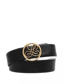 Ремень с пряжкой-логотипом LUISA SPAGNOLI, черный